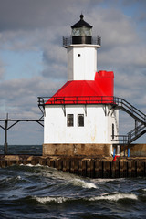 Fototapeta na wymiar St Joseph Lighthouse, St Jospeh, Michigan