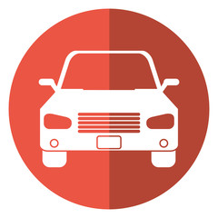 car sedan vehicle transport icon shadow vector illustration eps 10