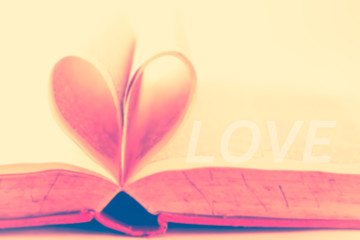 Love. Valentine day background. Retro vintage filter effect.