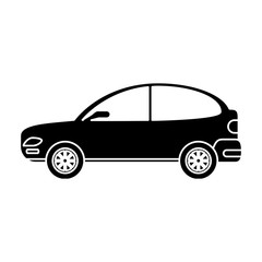 Fototapeta premium silhouette car coupe parking lot vector illustration eps 10