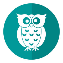 owl loving shadow vector illustration eps 10