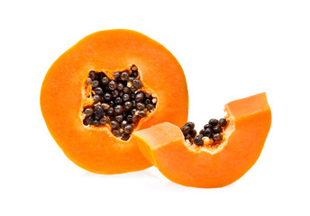 Papaya isolated on white background