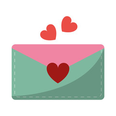email envelope message love vector illustration eps 10