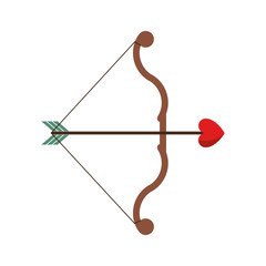 bow and arrow heart love sign vector illustration eps 10