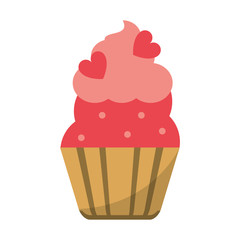 cup cake love decoration vector illustration eps 10