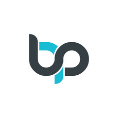Obraz premium Initial Letter BP Rounded Lowercase Logo