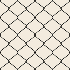 Fototapeta premium Wire fence. Seamless Pattern