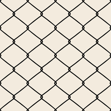 Wire fence. Seamless Pattern