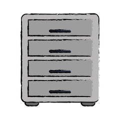 drawing file cabinet archive workplace vector illustration eps 10