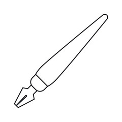 fountain pen write ink style work outline vector illustration eps 10