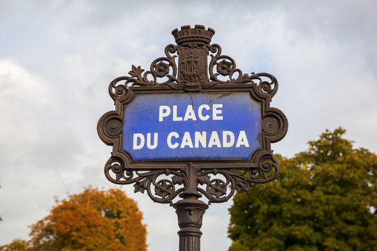 Antique Street Sign In Paris