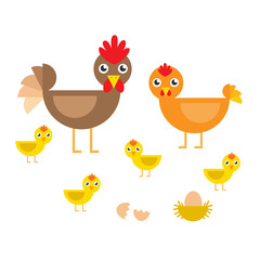 Rooster chicken icon