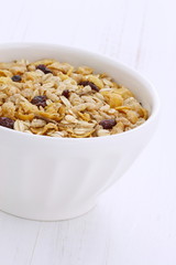 Delicious muesli breakfast