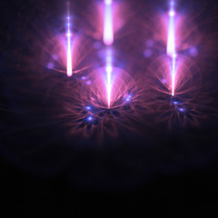 cosmic glowing meteor lights wallpaper 3D illustration