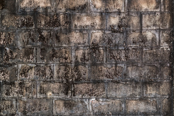 old and dirty concrete brick wall background.