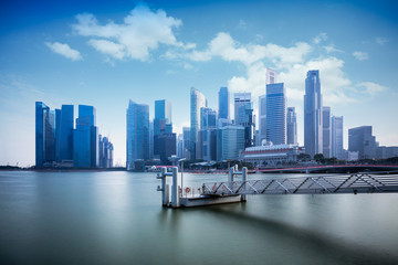 Fototapeta na wymiar Marina bay, Singapore city skyline