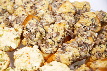 fingerfood appetizers on the plate