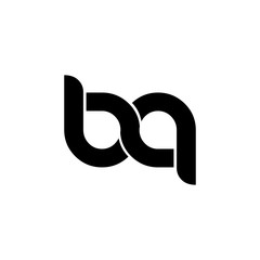 Initial Letter BA Rounded Lowercase Logo