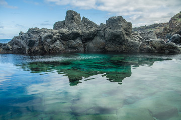 Obraz premium Natural pool Charco De La Laja, at the north of Tenerife, Canary Islands, Spain