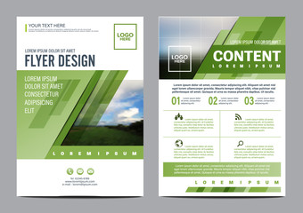 Greenery Brochure Layout design template. Annual Report Flyer Leaflet cover Presentation Modern background. illustration vector in A4 size