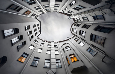 Courtyard well in Saint Petersburg