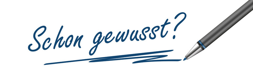 Schon gewusst - Stift
