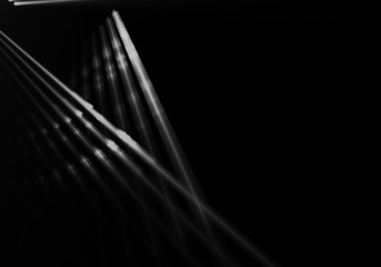 light streaks in black background