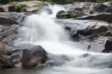 Waterfall in tropical forest