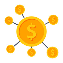 Crowdfunding concept, funding project by raising monetary contributions from crowd of people