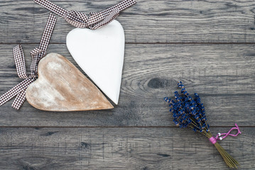 Valentines day card. Decorative vintage background with heart.