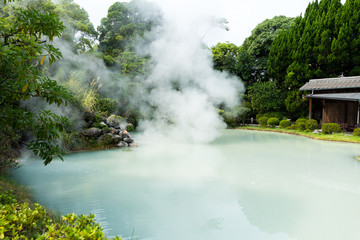 Hot Spring water boiling, Beppu, Oita, Japan