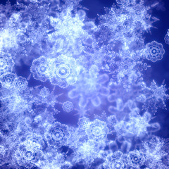 Blue Background with Snowflakes