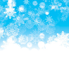 Blue Background with Snowflakes