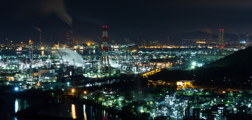 Fototapeta na wymiar Mizushima industrial area