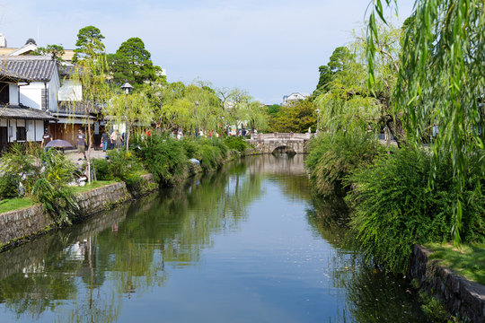 Kurashiki river in Kurashiki city