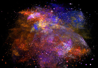 colorful paricle dust sparkle background