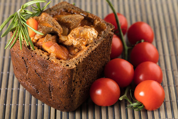 pieces of meat and vegetables