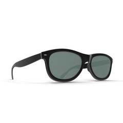 Cool sunglasses isolated on white. In black plastic frame. 3D illustration