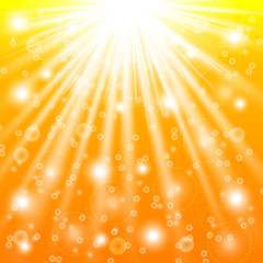 Sun rays and light effects. Vector illustration