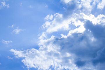 Fototapeta premium Blue sky with clouds background
