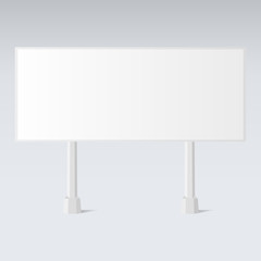 Blank billboard with two legs. Mockup for your advertisement and design