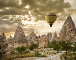 Fototapeta na wymiar great tourist attraction Cappadocia balloon flight