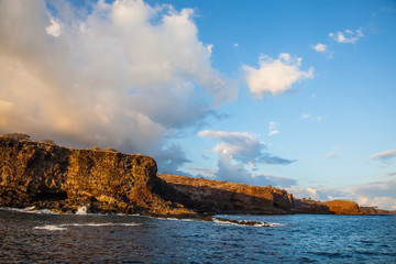 Ocean cliffs.  Lanai, Hawaii.