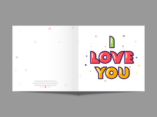 Greeting Card for Valentine's Day celebration.