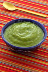 Delicious mexican guacamole dip