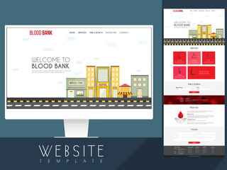 Blood Bank Website Template design.