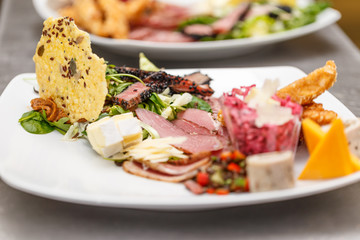 Delicious appetizer plate