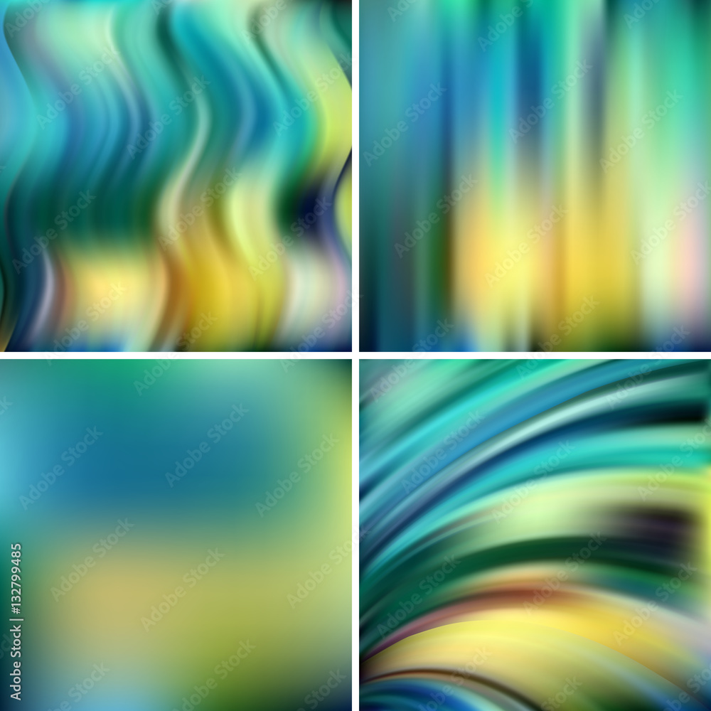 Aufkleber abstract creative concept blurred background set. elements for your website or presentation. vector 