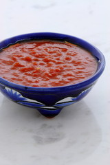 Artisan red hot chili sauce
