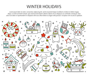 Christmas line elements